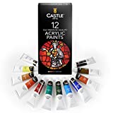Castle Art Supplies Acrylic Paint Set 12 Colors for Beginners,...
