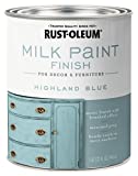 Best Paint For Wood - Top 8 19 Rust-Oleum 331050 Milk Paint Finish, Quart, Highland Blue 32 Fl...