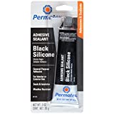 Permatex Heavy Duty Headliner and Carpet Adhesive Aerosol 3 Permatex 81158 Black Silicone Adhesive Sealant, 3 oz. Tube, Pack...